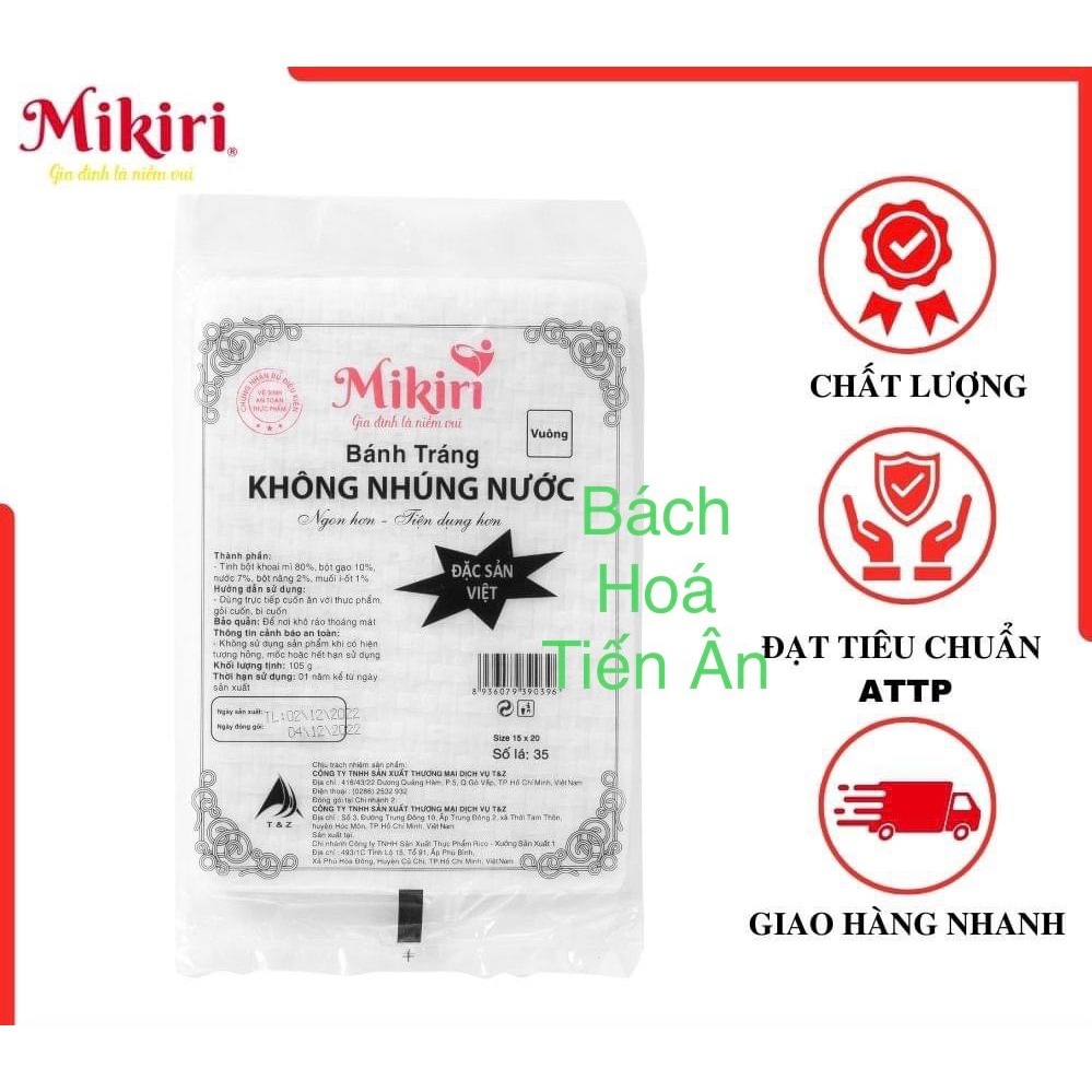2 Xấp Bánh Tráng không nhúng nước Mikiri 2 x 35 lá