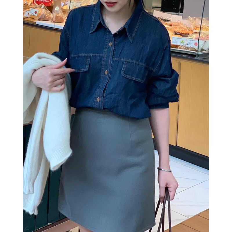 Sơ mi denim Upstudio