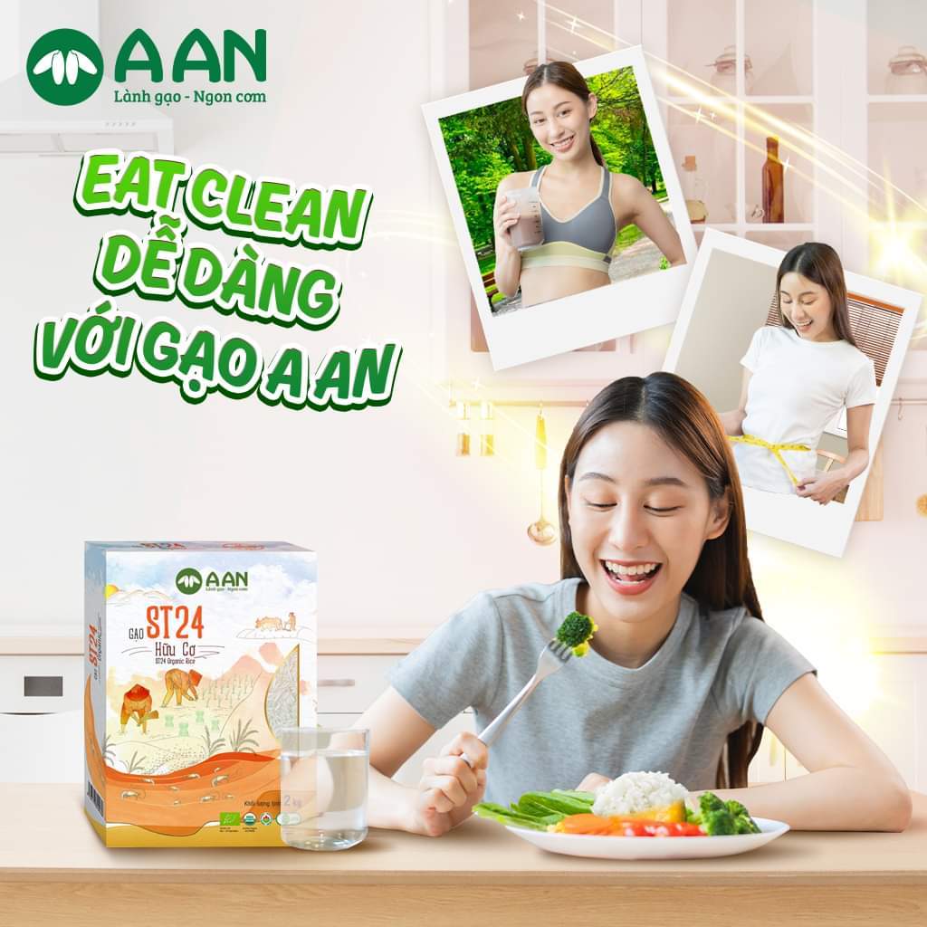 Gạo ST24 Hữu Cơ Hộp 2kg - Chính hãng Gạo A An