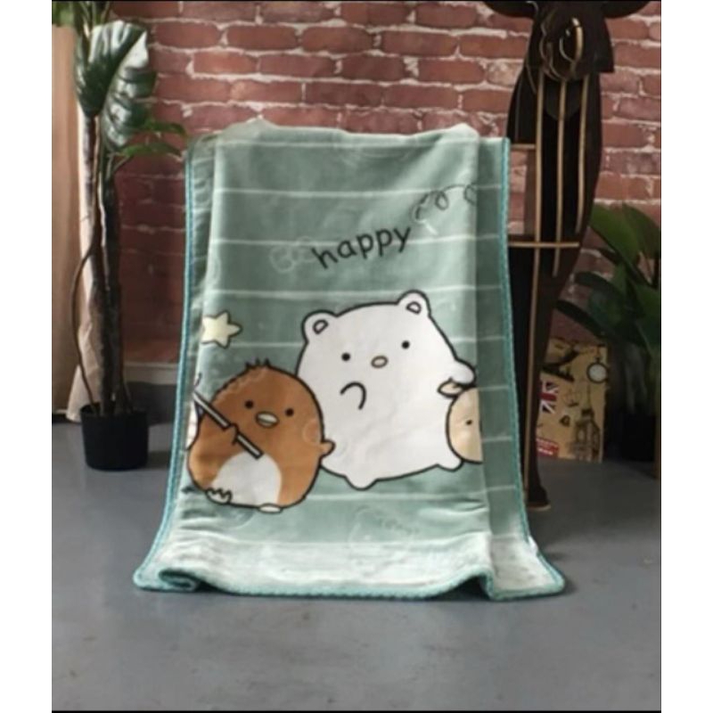 Chăn tuyết 2 mặt cho bé mang đến trường,chăn tuyết các hình thù đáng yêu kích thước 1m×1m4 sẵn tại shopgagoigiare.vn