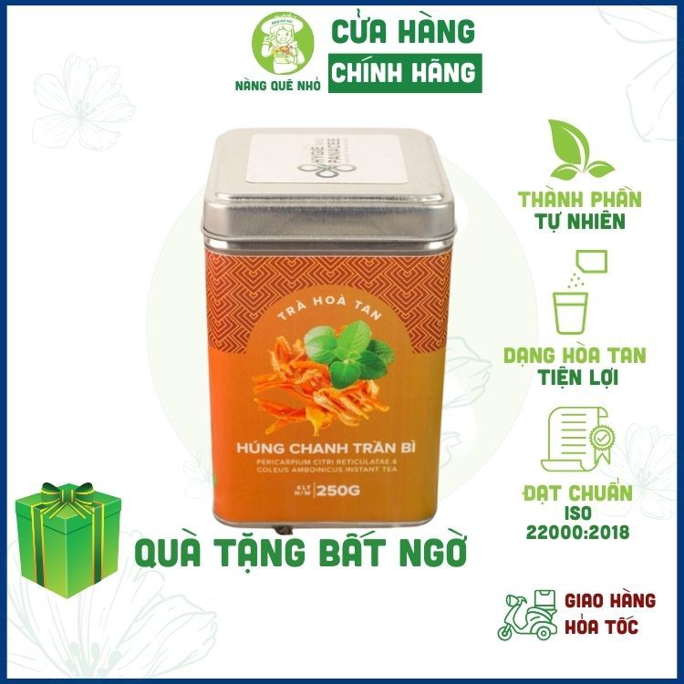 Trà Húng Chanh Trần Bì Hòa Tan Giải Cảm Tăng Cường Đề Kháng, Trà Thảo Dược Hòa Tan Húng Chanh Giảm H