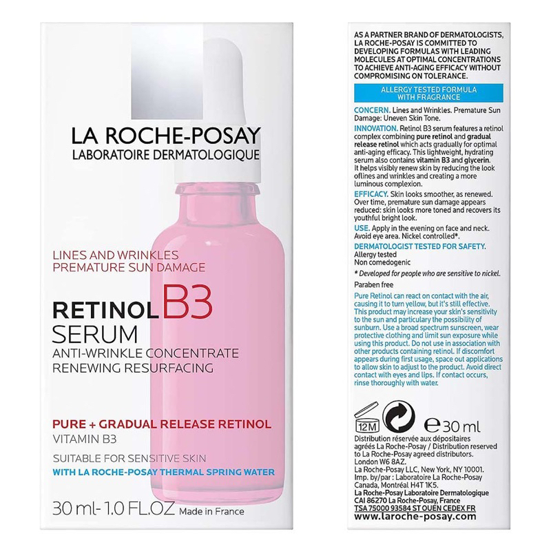 (2/2024) Tinh chất La Rochee-Posay Retinol B3 Serum 30ml giúp giảm thâm nám, nếp nhăn, đều màu da, chống lão hoá