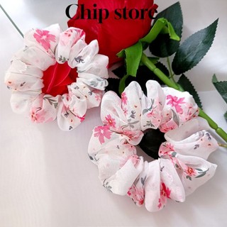 Dây buộc tóc Srcunchies Cột tóc vải tơ hoa nhí