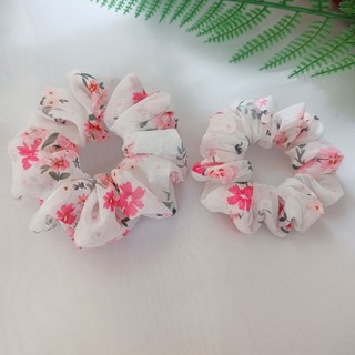Dây buộc tóc Srcunchies Cột tóc vải tơ hoa nhí