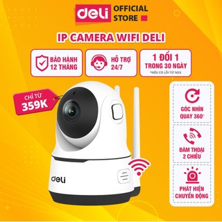 Camera Wifi IP DELI ES102 Full HD 1080P 360 Độ Chính Hãng Giám Sát An Ninh Gia Đình, Văn Phòng - Theo Dõi Chuyển Động