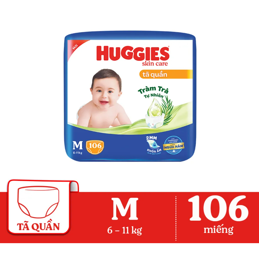 Tã quần Huggies Skincare Mega Jumbo M106