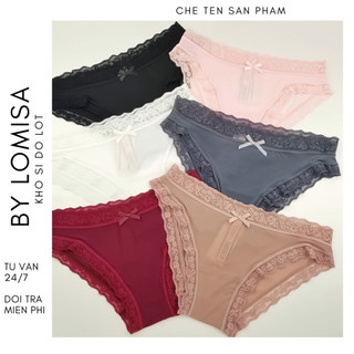Quần lót thun lạnh phối ren mềm mại sexy - by lomisa