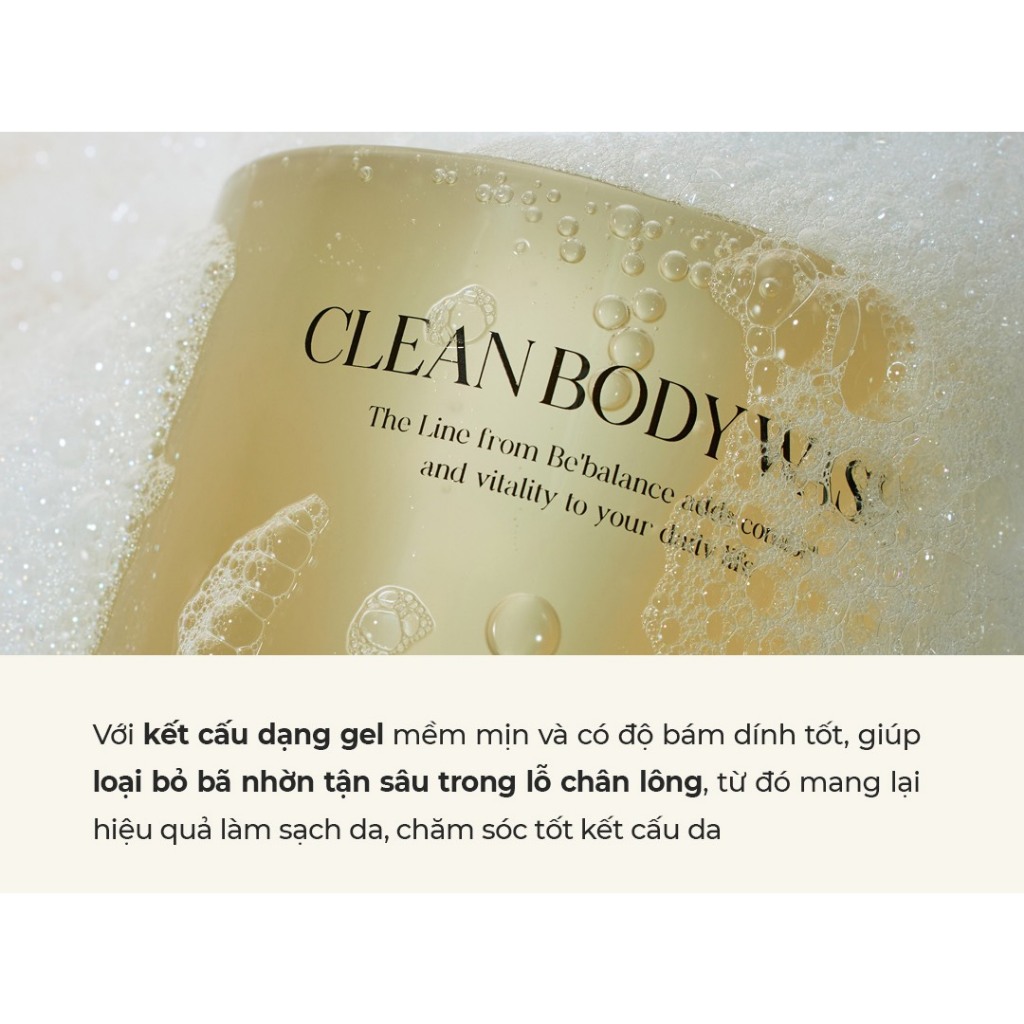 (T06) Sữa Tắm Be'Balance THE CLEAN BODY WASH giúp Khử Mùi Cơ Thể 500ml