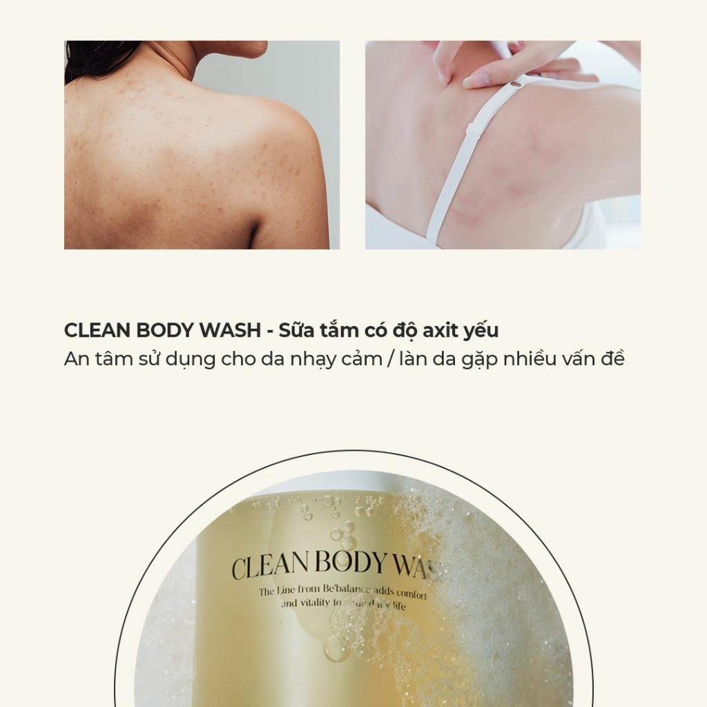 Sữa Tắm Be'Balance THE CLEAN BODY WASH giúp Khử Mùi Cơ Thể 500ml