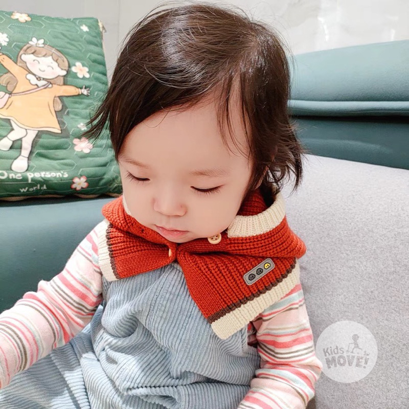 Mũ len cho bé kèm khăn Lemonkid Korea - Len lông cừu cao cấp, tiêu chuẩn loại A