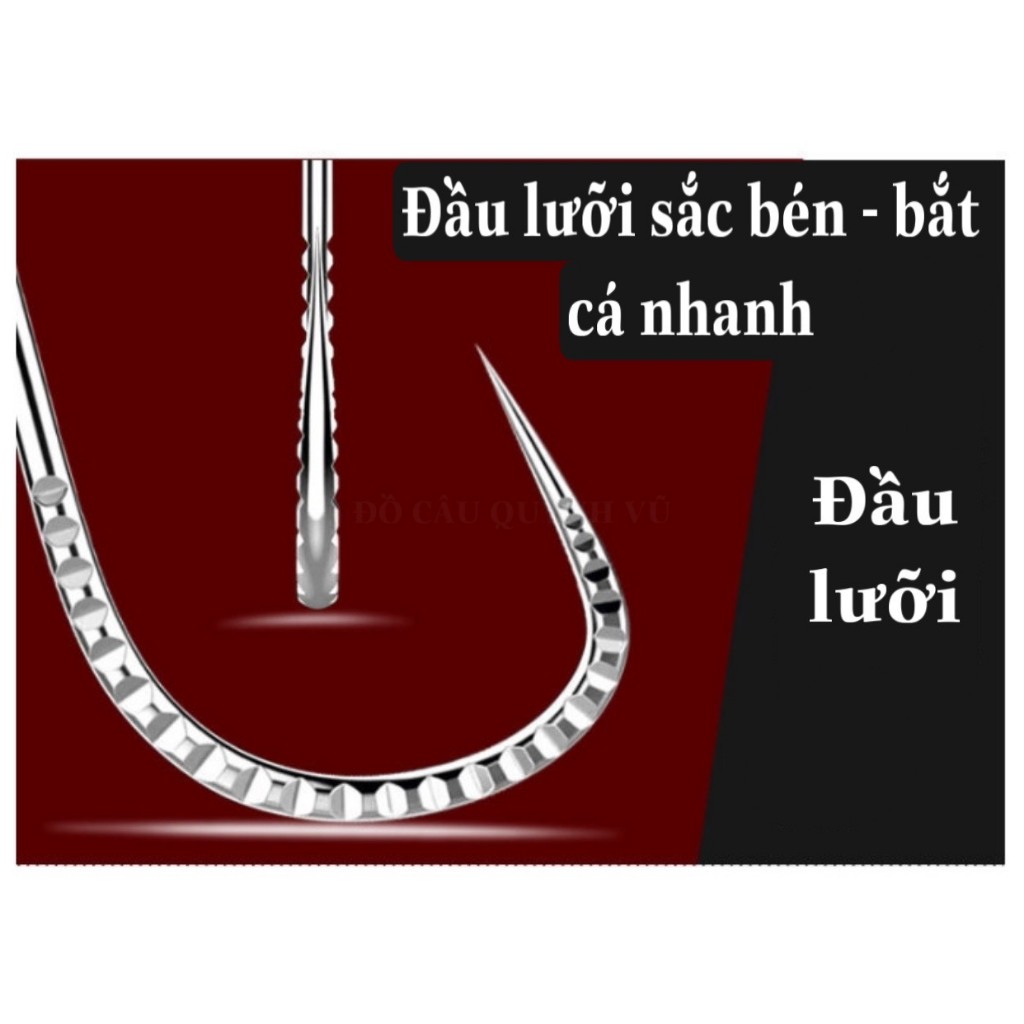 Lưỡi câu cá Vẩy Rồng siêu mảnh, siêu nhẹ, cứng, lưỡi câu đơn câu đài