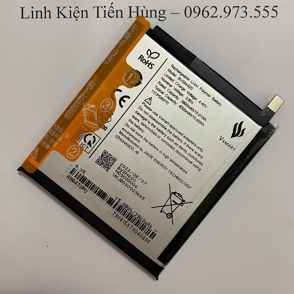 Pin zin Vsmart Live  bao test đổi mới