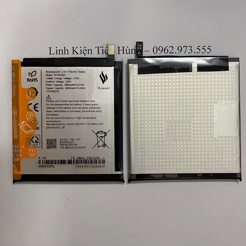 Pin zin Vsmart Live  bao test đổi mới