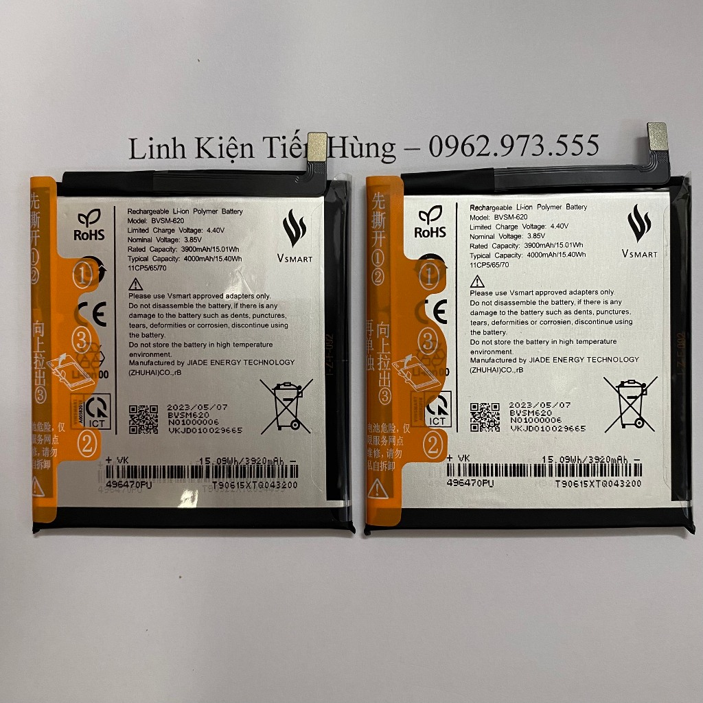 Pin zin Vsmart Live  bao test đổi mới