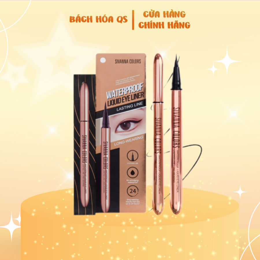 Bút Kẻ Mắt Nước Sivanna Chống Nước Không Lem Waterproof Liquid Eye Liner Lasting Line HF9031