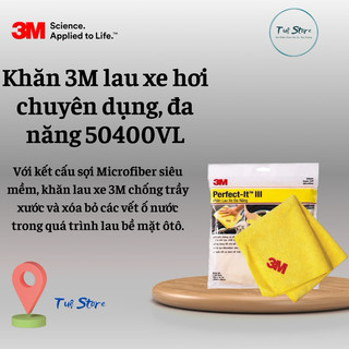Khăn lau xe chuyên dụng hút nước tốt 3M, khăn lau xe máy, xe hơi 3M, khăn lau đa năng Microfiber 50400