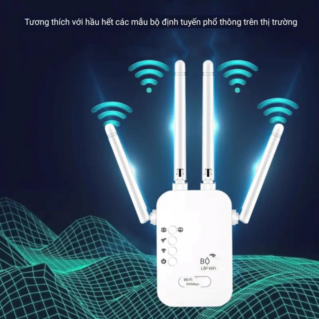 Kích sóng wifi tenda 4 râu độ nhạy cao xuyên tường siêu mạnh, 2 cổng lan có thêm chức năng phát wifi từ dây Lan