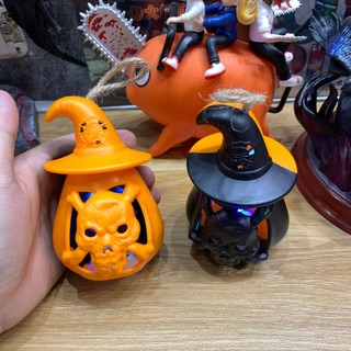 Đèn cầy đèn led trái bí Halloween để bàn trang trí tiệc - an toàn cho bé - Deco halloween