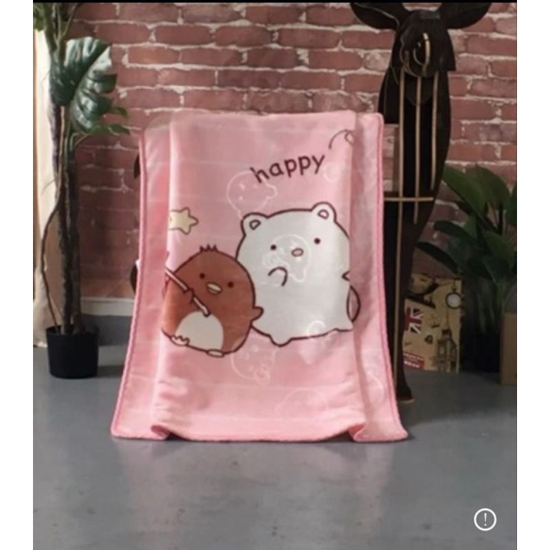 Chăn tuyết 2 mặt cho bé mang đến trường,chăn tuyết các hình thù đáng yêu kích thước 1m×1m4 sẵn tại shopgagoigiare.vn