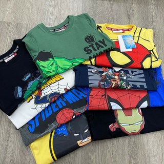 Áo phông Marvel cho bé trai, Áo thun dài tay Siêu anh hùng cho trẻ em từ 3-6 tuổi mặc thu đông