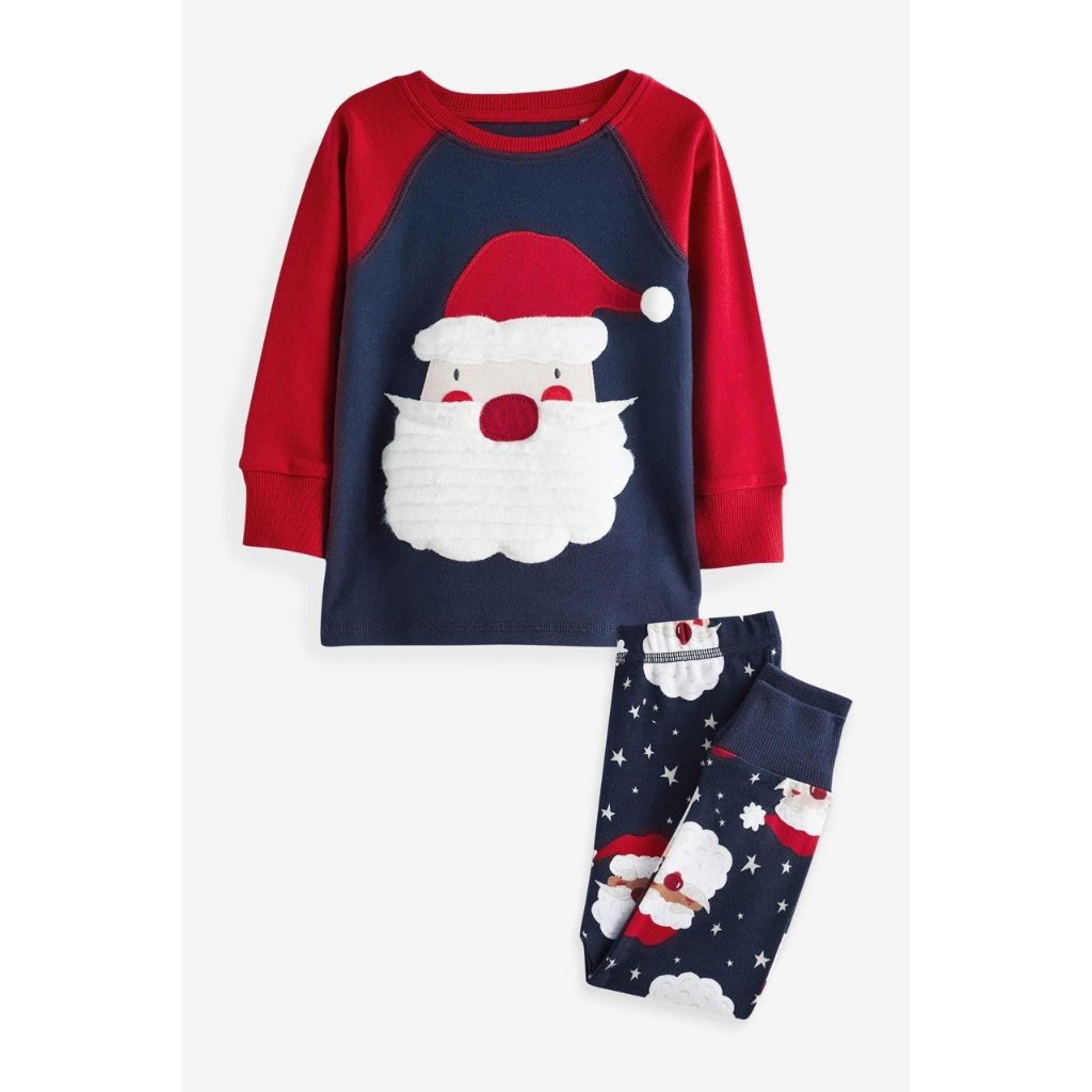 Đồ bộ bé trai bé gái chất cotton co giãn bốn chiều mẫu ông già noel siêu xinh d116