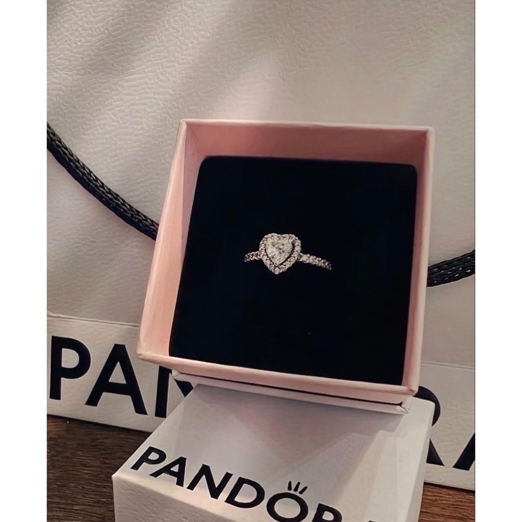 Nhẫn bạc 925 Pandora Elevated Heart Ring 8042 - Donna Silver