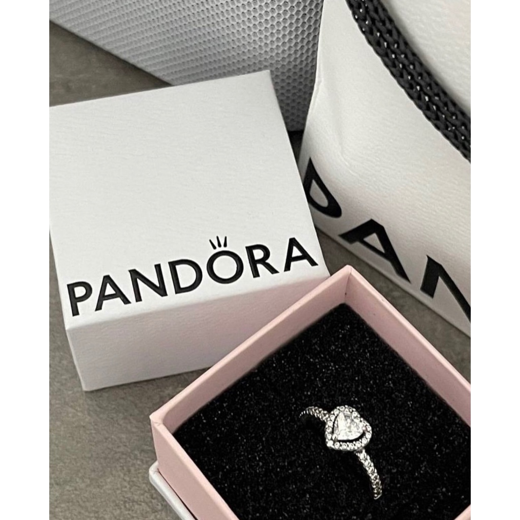 Nhẫn bạc 925 Pandora Elevated Heart Ring 8042 - Donna Silver