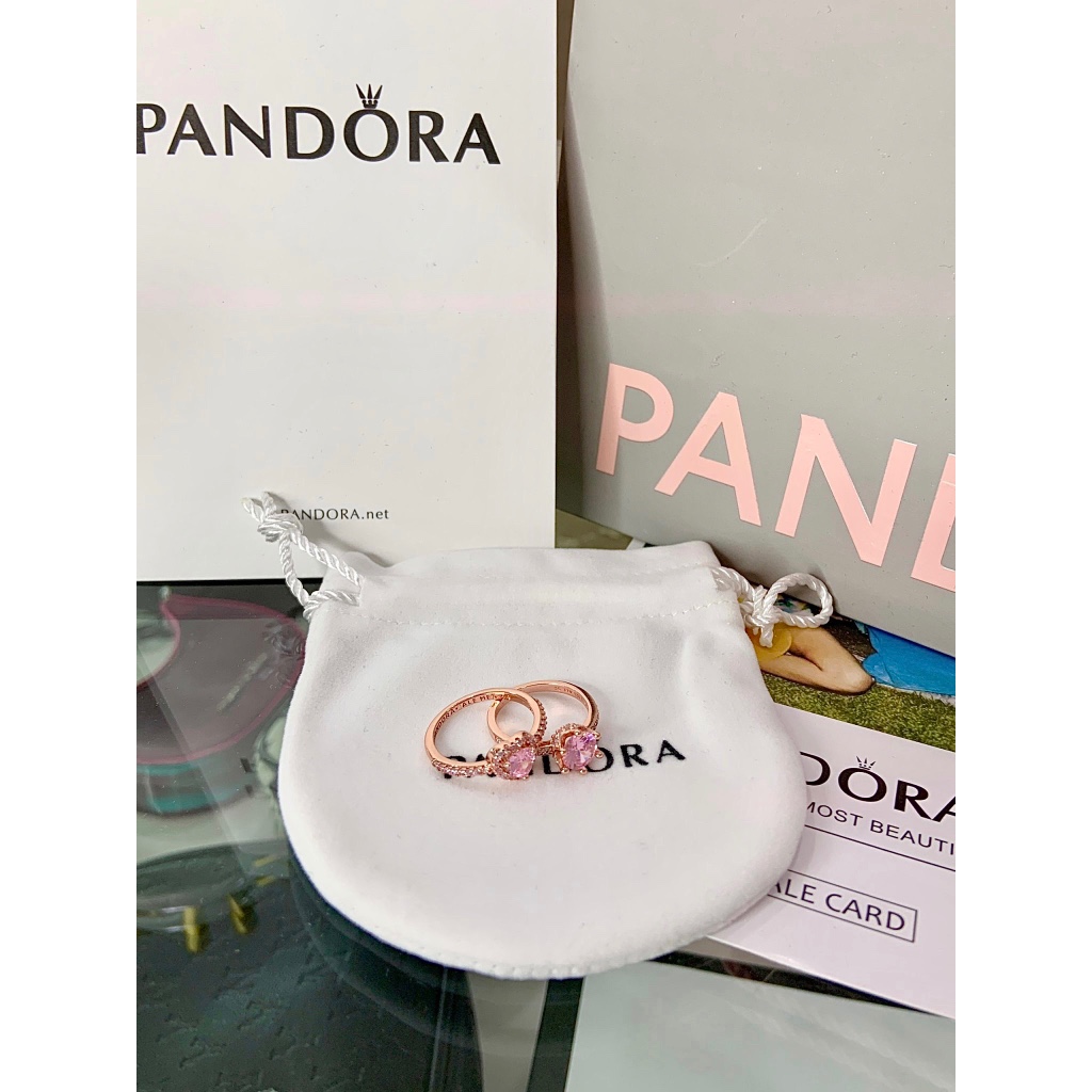 Nhẫn bạc 925 Pandora Elevated Heart Ring 8042 - Donna Silver