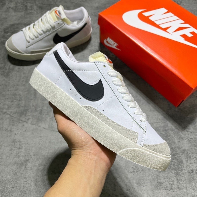 Giày_Nike Blazer Mid 77 low Fitness Red nam nữ, giày thể thao Blazer trắng đỏ bản Cao Cấp Full Box