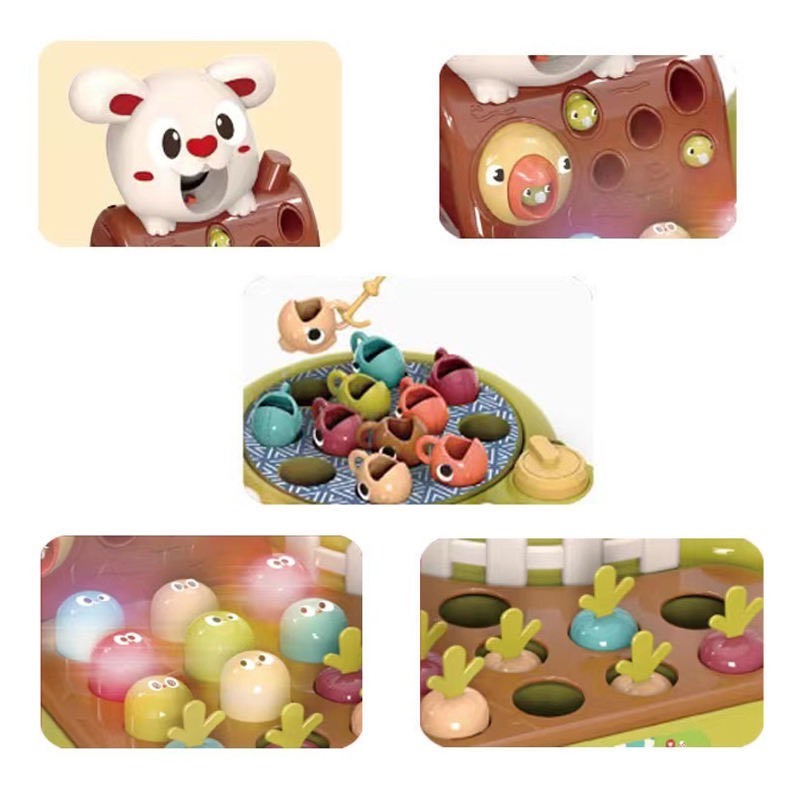 Đồ Chơi Nông Trại Vui Vẻ 4in1 Cho Bé Tích Hợp Nhiều Trò Chơi Rèn Luyện Nhanh Tay Nhanh Mắt Cho Bé