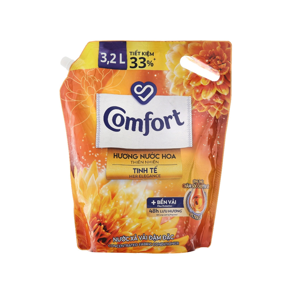 Nước xả vải comfort hương nước hoa thiên nhiên bella/sofia túi 3.2L