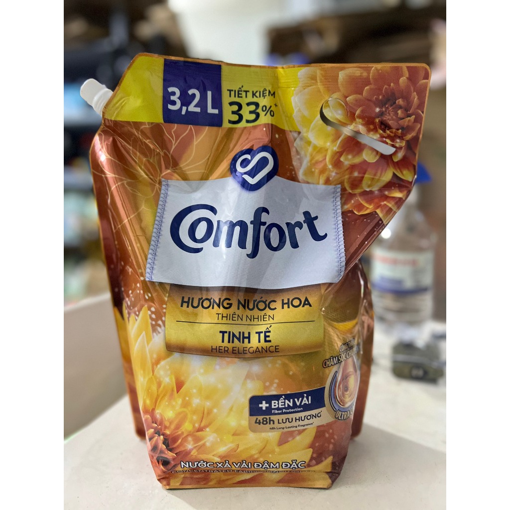 Nước xả vải comfort hương nước hoa thiên nhiên bella/sofia túi 3.2L
