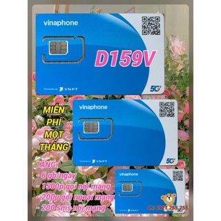 Sim VINA 4G xài mạng data 6gb/ngày, nghe gọi free