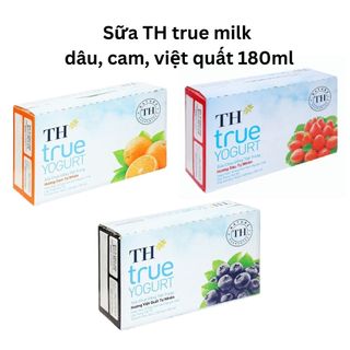 Thùng sữa TH True milk trái cây hương dâu/ cam / việt quất 180ml