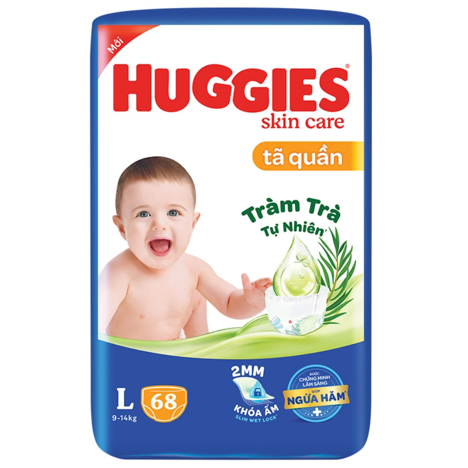 Tã quần huggies miếng L68 cho bé 9-14kg