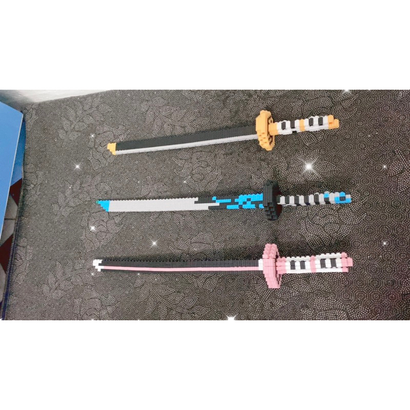 Bộ đồ chơi lego mini 3D hình kiếm katana, mô hình lắp ráp kiếm lego nhiều màu giá rẻ cho bé