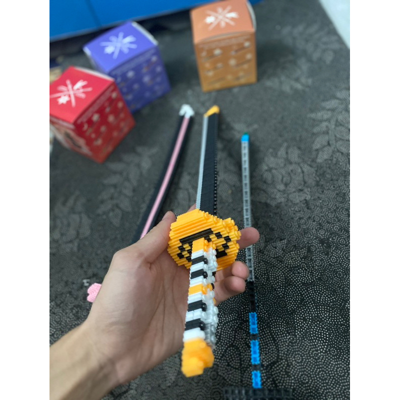 Bộ đồ chơi lego mini 3D hình kiếm katana, mô hình lắp ráp kiếm lego nhiều màu giá rẻ cho bé