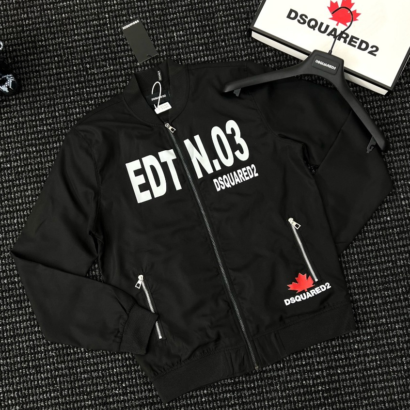Áo Khoác Gió Nam 2 Lớp EDT-03 DSQ Cao Cấp-Sản Phẩm Hot Trend 2023- Thời Trang Nam