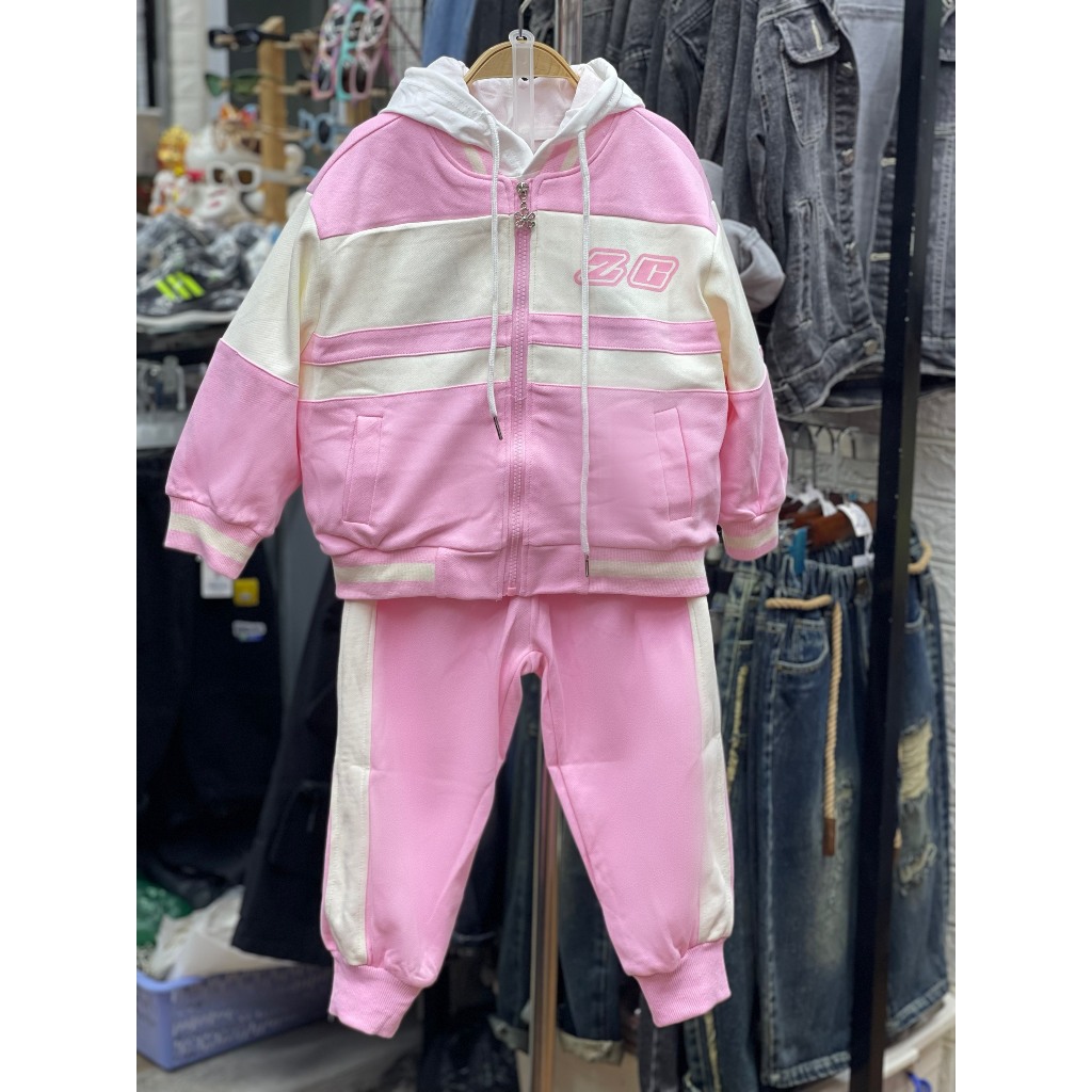 Set bộ nỉ 3CT bé gái 8803  SGD324