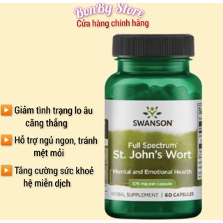 Viên uống hỗ trợ trầm cảm, lo âu, khó ngủ St.John"s Wort Swason 60 viên