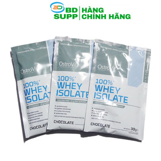 Sample dùng thử ostrovit whey protein isolate 30g, hỗ trợ tăng cơ giảm mỡ, phục hồi và phát triển cơ bắp