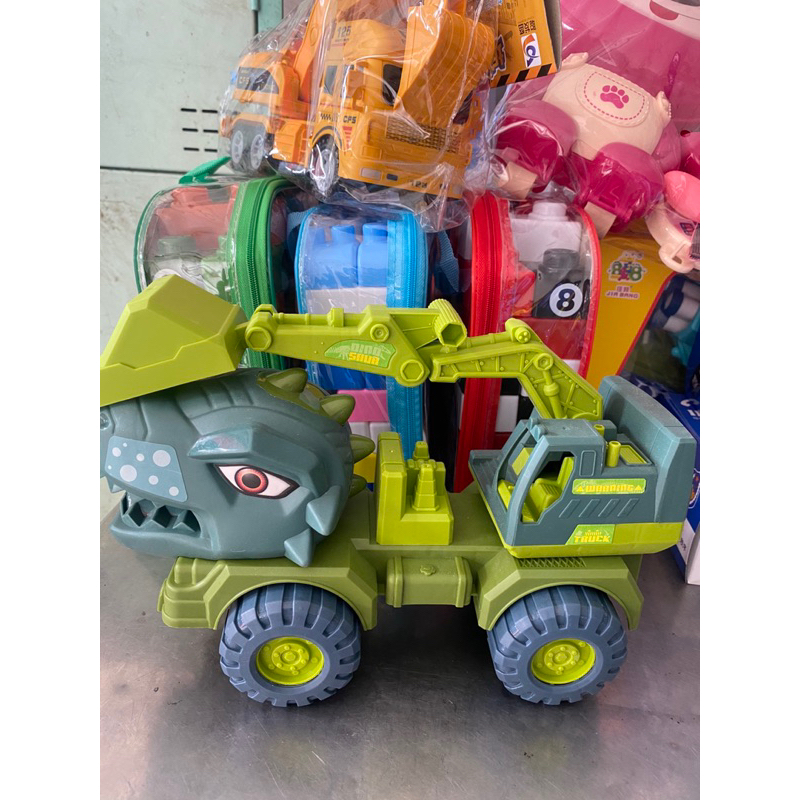 Mô hình xe cần cẩu khủng long đồ chơi cho bé