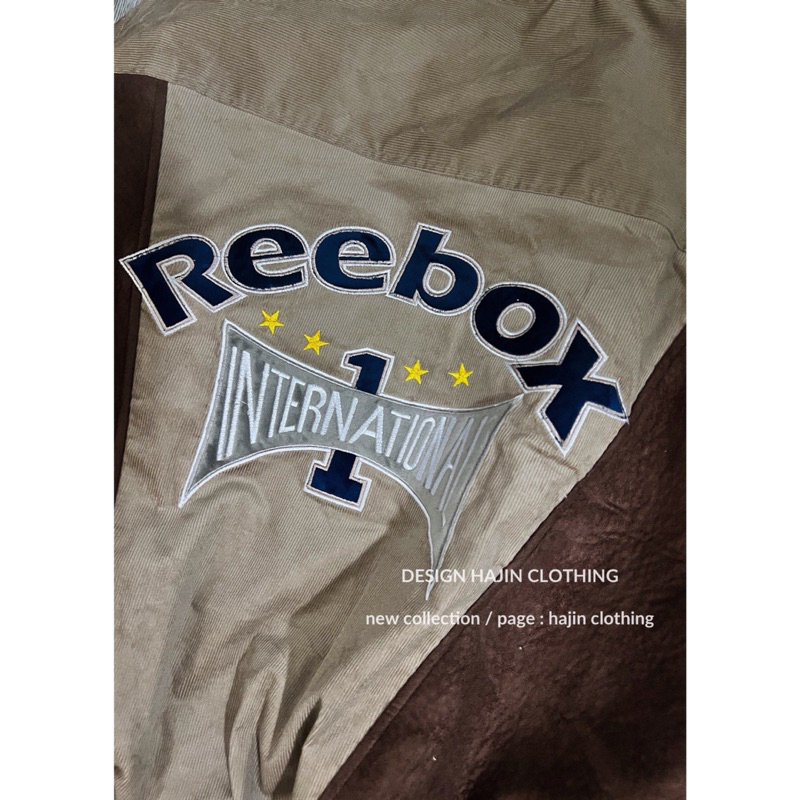 Áo khoác bomber nam nữ REEBOX tone nâu