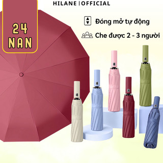 Ô dù gấp gọn hilane tự động đóng mở nhiều màu sắc