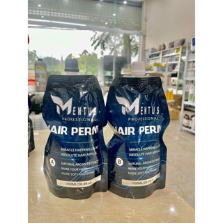  Kem nhuộm tóc nâu phủ bạc collagen mentus 700ml x 2 