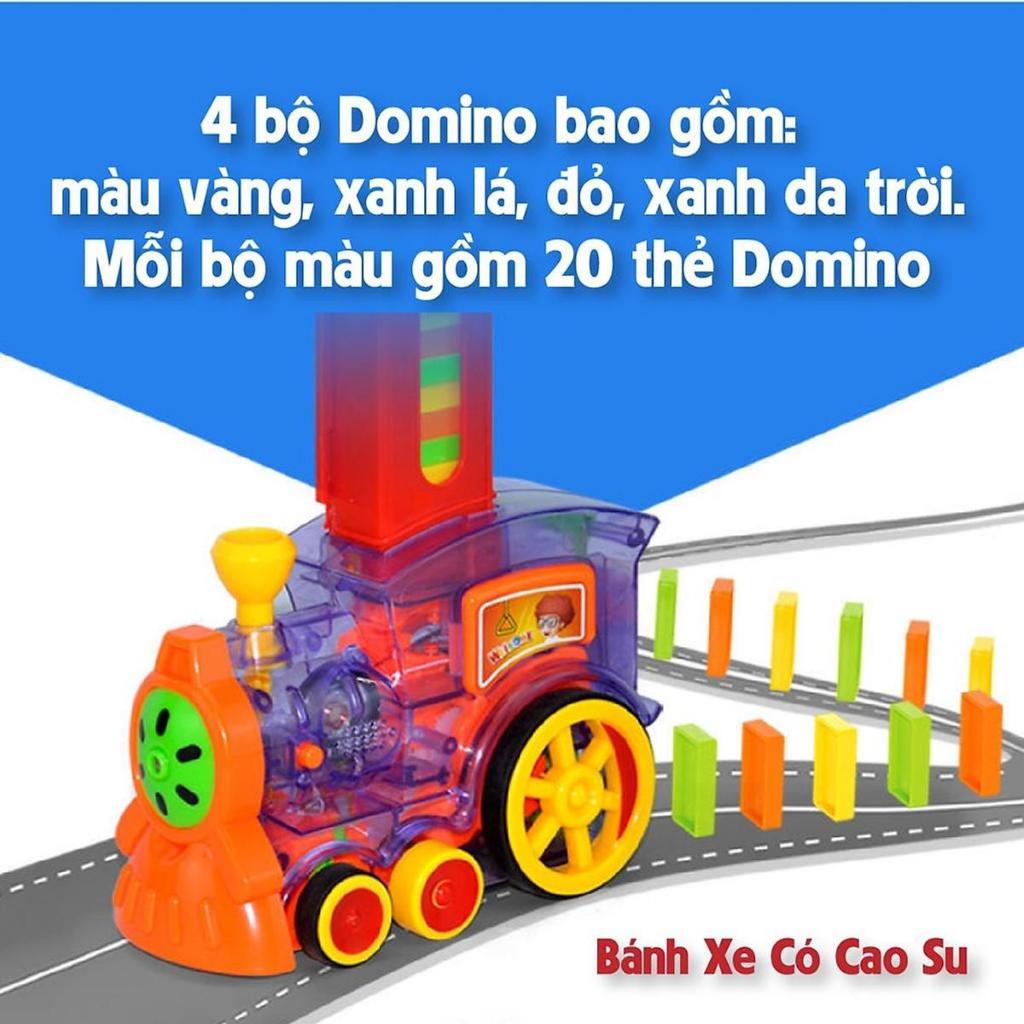 ĐỒ CHƠI TÀU HOẢ XẾP HÌNH DOMINO TỰ ĐỘNG BÉ THOẢ SỨC SÁNG TẠO