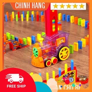 ĐỒ CHƠI TÀU HOẢ XẾP HÌNH DOMINO TỰ ĐỘNG BÉ THOẢ SỨC SÁNG TẠO