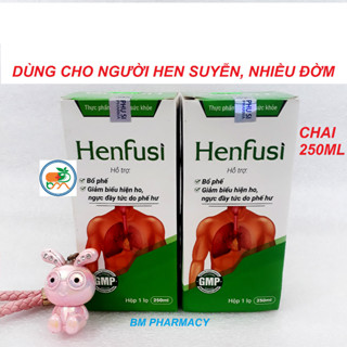Siro Henfusi, giúp bổ phế, giảm ho, giảm đờm; giúp tăng cường sức khỏe đường hô hấp