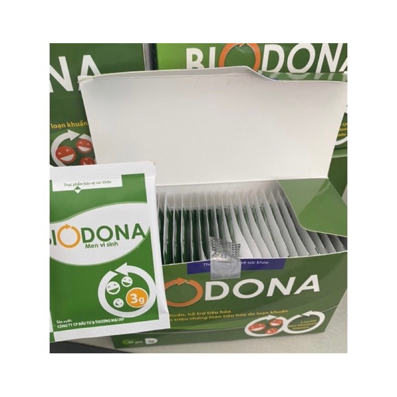 Men vi sinh BIODONA  mỗi gói 3g bổ sung lợi khuẩn cho đường ruột