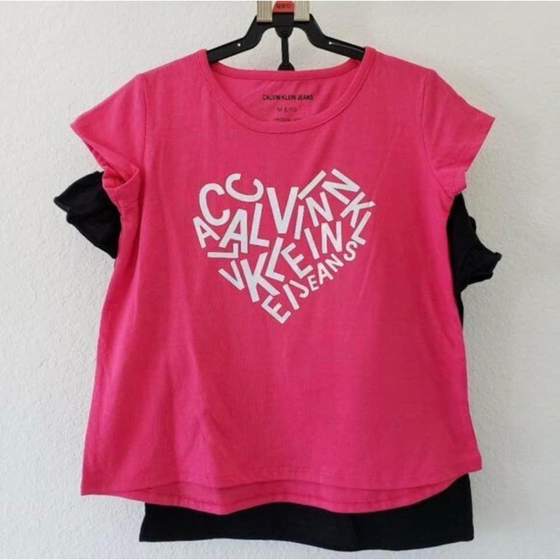 SÉT ÁO THUN LOGO - CK JEANS NGẮN TAY - DÀNH CHO BÉ GÁI